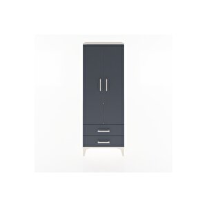 Arges Dolap 2 Raflı 2 Çekmeceli Tek Askılı 60x30x163 Aytaşı-antrasit