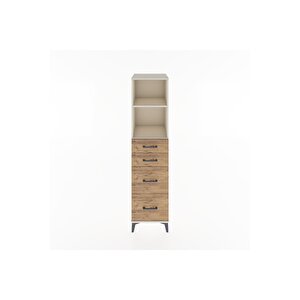 Hyperion Dolap 2 Raflı 4 Çekmeceli 44x44x182 Aytaşı-çam