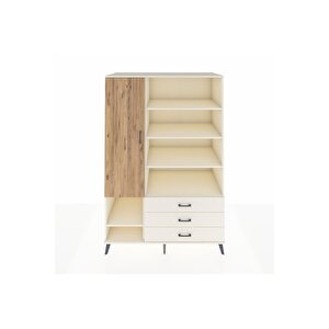 Kronos Dolap 9 Raflı 3 Çekmeceli Tek Kapaklı  132x59x195 Aytaşı-çam/aytaşı