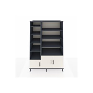 Kronos Dolap 10 Raflı 3 Kapaklı 132x59x195 Antrasit-aytaşı/antrasit