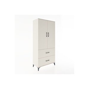Hyperion Dolap 4 Raflı 2 Çekmeceli 2 Kapaklı 88x44x195 Aytaşı-aytaşı