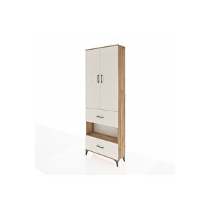 Arges Dolap 5 Raflı 2 Çekmeceli 2 Kapaklı 88x30x243 Çam-aytaşı