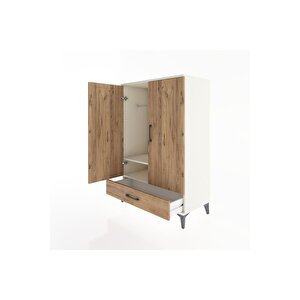 Hyperion Dolap Tek Raflı Tek Çekmeceli Tek Askılı 88x44x134 Aytaşı-çam