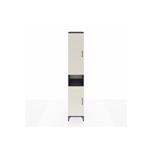 Hyperion Dolap 7 Raflı 2 Kapaklı 44x44x243 Antrasit-aytaşı