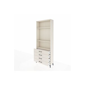 Arges Dolap 3 Raflı 4 Çekmeceli 88x30x221 Aytaşı-aytaşı