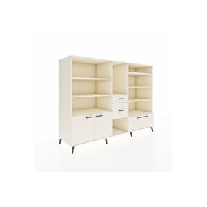 Kronos Dolap 10 Raflı 2 Çekmeceli 4 Kapaklı 220x59x163 Aytaşı-aytaşı