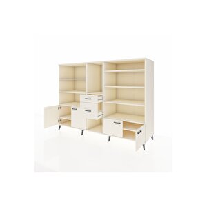 Kronos Dolap 10 Raflı 2 Çekmeceli 4 Kapaklı 220x59x163 Aytaşı-aytaşı