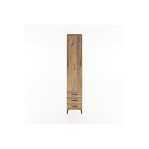 Hyperion Dolap 5 Raflı 3 Çekmeceli Tek Kapaklı 44x44x221 Çam-çam