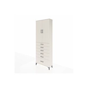 Arges Dolap 3 Raflı 6 Çekmeceli 2 Kapaklı 88x30x243 Aytaşı-aytaşı