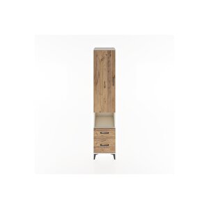 Hyperion Dolap 4 Raflı 2 Çekmeceli Tek Kapaklı 44x44x221 Aytaşı-çam