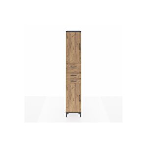 Hyperion Dolap 4 Raflı 3 Çekmeceli 2 Kapaklı 44x44x243 Antrasit-çam