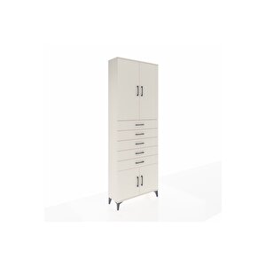 Arges Dolap 3 Raflı 5 Çekmeceli 4 Kapaklı 88x30x243 Aytaşı-aytaşı
