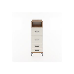 Hyperion Dolap Tek Raflı 4 Çekmeceli 44x44x134 Çam-aytaşı