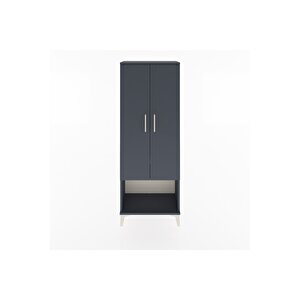 Arges Dolap 2 Raflı 2 Kapaklı Tek Askılı 60x30x163 Antrasit-antrasit