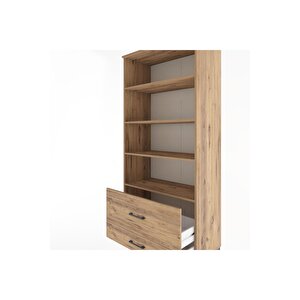Hyperion Dolap 4 Raflı 2 Çekmeceli 88x44x195 Çam-çam