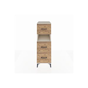 Kronos Dolap Tek Raflı 3 Çekmeceli 44x59x134 Aytaşı-çam