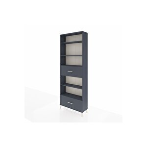 Arges Dolap 5 Raflı 2 Çekmeceli 88x30x243 Antrasit-antrasit