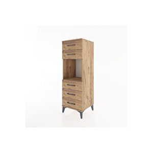 Hyperion Dolap Tek Raflı 5 Çekmeceli 44x44x134 Çam-çam