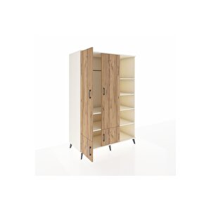 Kronos Dolap 6 Raflı 4 Kapaklı Tek Askılı 132x59x195 Aytaşı-çam/aytaşı