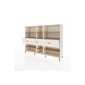 Hyperion Dolap 9 Raflı 3 Çekmeceli  220x44x163 Aytaşı-çam/aytaşı
