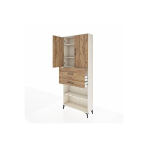 Arges Dolap 4 Raflı 2 Çekmeceli 2 Kapaklı 88x30x221 Aytaşı-çam