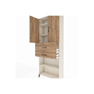 Arges Dolap 4 Raflı 2 Çekmeceli 2 Kapaklı 88x30x221 Aytaşı-çam