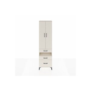 Arges Dolap 4 Raflı 3 Çekmeceli 2 Kapaklı 60x30x221 Aytaşı-aytaşı