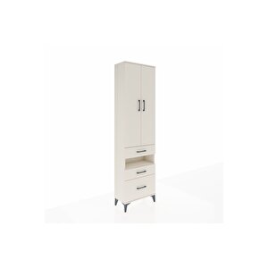 Arges Dolap 4 Raflı 3 Çekmeceli 2 Kapaklı 60x30x221 Aytaşı-aytaşı