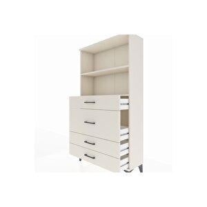 Arges Dolap 2 Raflı 4 Çekmeceli 88x30x163 Aytaşı-aytaşı