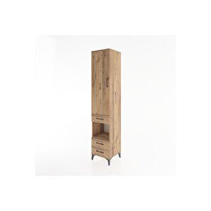 Hyperion Dolap 3 Raflı 3 Çekmeceli Tek Askılı 44x44x221 Çam-çam