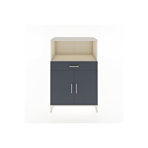 Hyperion Dolap 2 Raflı Tek Çekmeceli 2 Kapaklı 88x44x134 Aytaşı-antrasit