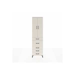 Arges Dolap 3 Raflı 5 Çekmeceli 2 Kapaklı 60x30x221 Aytaşı-aytaşı