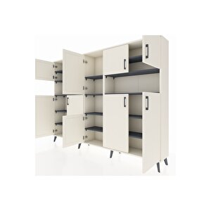 Arges Dolap 14 Raflı 10 Kapaklı 220x30x163 Aytaşı-aytaşı/antrasit