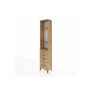 Arges Dolap 3 Raflı 4 Çekmeceli 44x30x221 Çam-çam