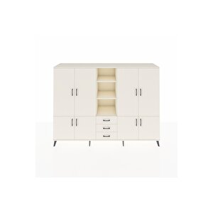 Hyperion Dolap 11 Raflı 3 Çekmeceli 8 Kapaklı 220x44x163 Aytaşı-aytaşı