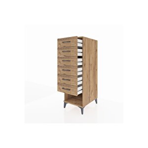 Kronos Dolap 6 Çekmeceli 44x59x134 Çam-çam