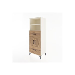 Hyperion Dolap 3 Raflı 2 Çekmeceli 2 Kapaklı 60x44x163 Aytaşı-çam