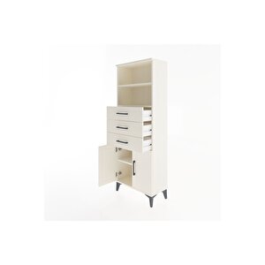 Arges Dolap 3 Raflı 3 Çekmeceli 2 Kapaklı 60x30x163 Aytaşı-aytaşı