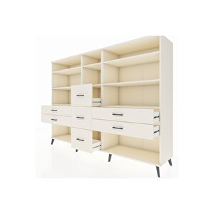 Hyperion Dolap 8 Raflı 7 Çekmeceli  220x44x163 Aytaşı-aytaşı