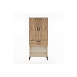 Hyperion Dolap 2 Raflı 2 Çekmeceli Tek Askılı 88x44x195 Aytaşı-çam