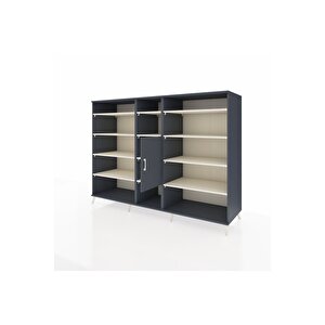 Kronos Dolap 12 Raflı Tek Kapaklı  220x59x163 Antrasit-antrasit/aytaşı