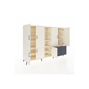 Hyperion Dolap 11 Raflı 3 Çekmeceli 7 Kapaklı 220x44x163 Aytaşı-aytaşı/antrasit