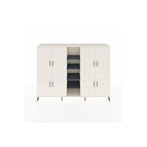 Hyperion Dolap 14 Raflı 8 Kapaklı 220x44x163 Aytaşı-aytaşı/antrasit