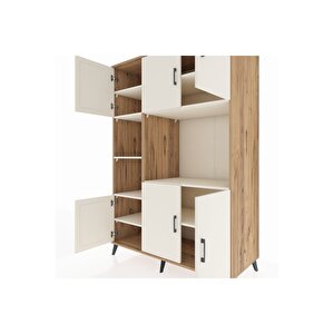 Kronos Dolap 9 Raflı 6 Kapaklı 132x59x195 Çam-aytaşı/aytaşı