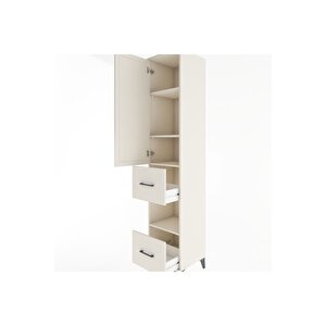 Hyperion Dolap 4 Raflı 2 Çekmeceli Tek Kapaklı 44x44x221 Aytaşı-aytaşı