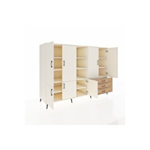Kronos Dolap 11 Raflı 3 Çekmeceli 7 Kapaklı 220x59x163 Aytaşı-aytaşı/çam
