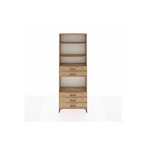 Arges Dolap 4 Raflı 5 Çekmeceli 88x30x243 Çam-çam