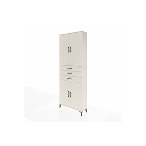 Arges Dolap 4 Raflı 3 Çekmeceli 4 Kapaklı 88x30x243 Aytaşı-aytaşı