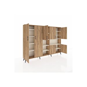 Arges Dolap 13 Raflı 7 Kapaklı 220x30x163 Çam-çam/aytaşı