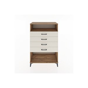 Hyperion Dolap Tek Raflı 4 Çekmeceli 88x44x134 Çam-aytaşı